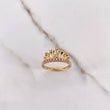 Anillo Corona Corazon 15s 3.55gr / T7 1/4 / Circones Rosados Oro Amarillo &