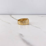 Anillo Correa Corona RX 5.6gr / T10 1/2 / Circones Blancos Oro Amarillo &