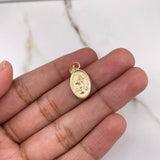 Dije Virgen Auxiliadora 0.75gr / 2.4cm / Troquelado Oro Amarillo &