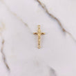 Herraje Cruz Cristo 0.75gr / 2.6cm / Puntas Planas Oro Amarillo &