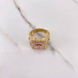 Anillo Crono Tempo Aguila 12.3gr / T11 / Circones Blancos Tres Oros $