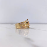 Anillo Brujula 10.65gr / T9 / Circones Blancos Tres Oros $