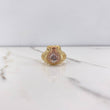 Anillo Bolsa Dinero 9.65gr / T11 1/4 / Circones Blancos Tres Oros &