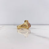 Anillo Bolsa Dinero 9.65gr / T11 1/4 / Circones Blancos Tres Oros &