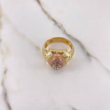 Anillo Bolsa Dinero 9.65gr / T11 1/4 / Circones Blancos Tres Oros &