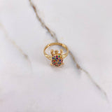 Anillo Tortuga 4.15gr / T7 1/2 / Circones Colores Oro Amarillo &