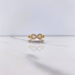 Anillo Infinito 3.75gr / T7 / Circones Blancos Dos Oros Amarillo Blanco &