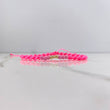 Pulsera Rosada Bolas Diamantadas 0.25gr / 3mm Neoprenos Rosados Oro Amarillo $