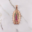 Dije Virgen Guadalupe 22.2gr / 6.3cm / Circones Fucsias Verdes Blancos Oro Rosa $