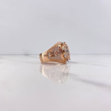 Anillo Timon Articulado 12.45gr / T11 / Circones Verde Blancos Dos Oros Blanco Rosa $