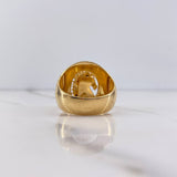 Anillo Herradura Caballo 14.25gr / T11 1/4 / Circon Blanco Oro Amarillo $