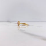 Anillo Flor 2.4gr / T7 1/4 / Circones Rosado Blancos Oro Amarillo $