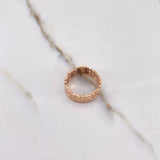 Anillo Oso Ts 3.95gr / T5 3/4 / Circones Blancos Oro Rosa $