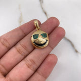 Dije Emoji 3.2gr / 2.6cm / Circones Verdes Oro Amarillo &