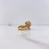 Anillo Pantera 7.45gr / T6 1/4 / Circones Colores Oro Amarillo &