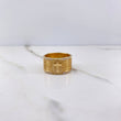 Anillo Cruz Padre Nuestro 8.9gr / T9 1/2 / Circones Blancos Oro Amarillo &