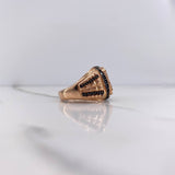 Anillo Signo Peso 10.5gr / T9 1/4 / Circones Negros Oro Rosa &