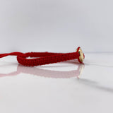 Pulsera Roja Herraje Letra J 0.55gr / 1cm / Tambor Oro Amarillo &