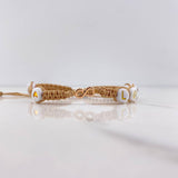 Pulsera Beige Herraje Infinito 0.3gr / 1.4cm / Liso Oro Rosa &