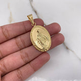 Dije Virgen Milagrosa 3.15gr / 4cm / Troquelada Oro Amarillo &