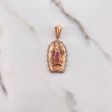 Dije Virgen Guadalupe 5.35gr / 3.4cm / Circones Fucsias Azules Blancos Oro Rosa &