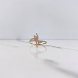 Anillo Fe 1.8gr / T5 1/2 / Circones Blancos Oro Amarillo $