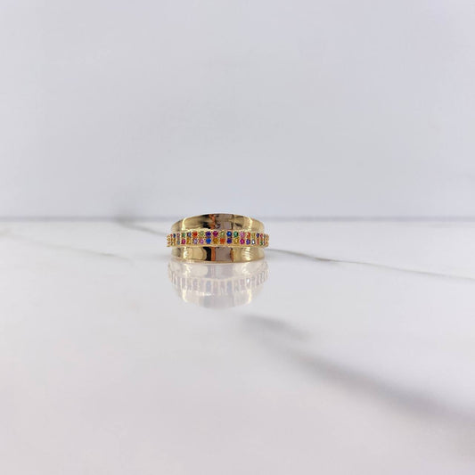 Anillo Banda 4.1gr / T6 / Circones Colores Oro Amarillo $