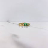 Anillo Argolla Churumbela 2.8gr / T6 1/2 / Circones Verdes Oro Amarillo $