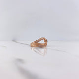 Anillo Infinito 3.75gr / T5 1/2 / Circones Blancos Dos Oros Blanco Rosa $