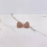 Topos Corazon 3.35gr / Circones Blancos Oro Rosa $