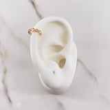 Piercing Simulador Earcuff 0.5gr / 1cm / Rombos Ovalos Oro Amarillo (Joya) $