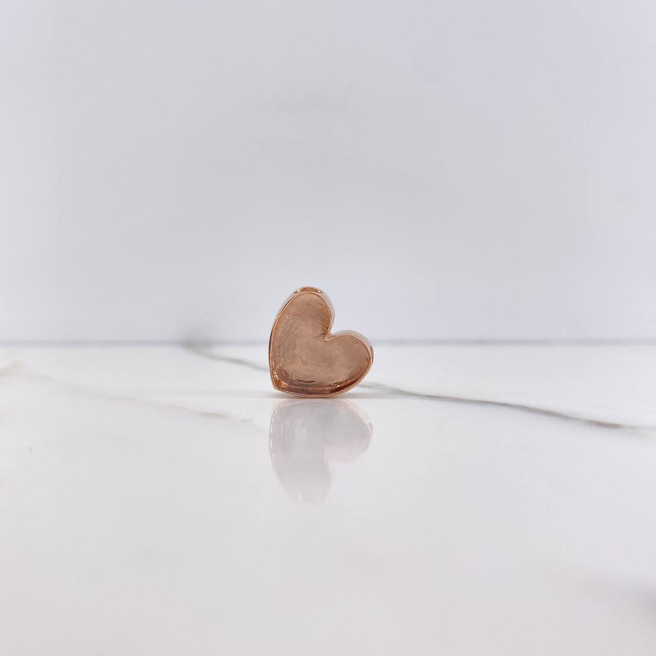 Dije Corazon 2.3gr / 1.3cm / Liso Oro Rosa $