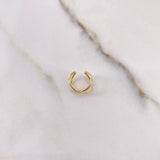 Piercing Earcuff Simulador 0.6gr / 1cm / Cruzado Oro Amarillo (Joya) $