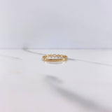 Anillo Corazones 1gr / T6 1/2 / Circones Blancos Oro Amarillo $