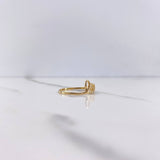 Anillo Love 1.25gr / T7 / Circones Blancos Oro Amarillo $