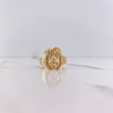 Anillo Rostro Cristo 7.45gr / T9 1/4 / Circones Blancos Oro Amarillo $