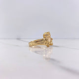 Anillo Rostro Cristo 7.45gr / T9 1/4 / Circones Blancos Oro Amarillo $