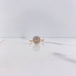 Anillo Flor De Loto 2.3gr / T7 / Circones Blancos Oro Amarillo $