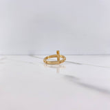 Anillo Puntos Cruz Cristo 3.25gr / T7 1/4 / Oro Amarillo $