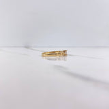 Anillo Solitario Cajon 2.1gr / T7 / Circones Blancos Oro Amarillo $