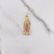 Dije Virgen Guadalupe 3gr / 3.5cm / Circones Fucsia Verdes Oro Amarillo $