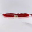 Pulsera Roja Bolas Diamantadas 0.15gr / 3mm Oro Amarillo $