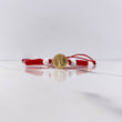 Pulsera Roja Herraje Arcangel San Gabriel 0.8gr / Troquelado Oro Amarillo $