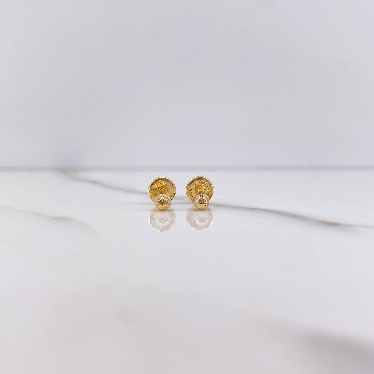 Topos Bola 0.4gr / 3mm Diamantada Oro Amarillo $