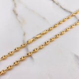 Cadena GC 10.5gr / 50cm / 5mm Diamantada Oro Amarillo $