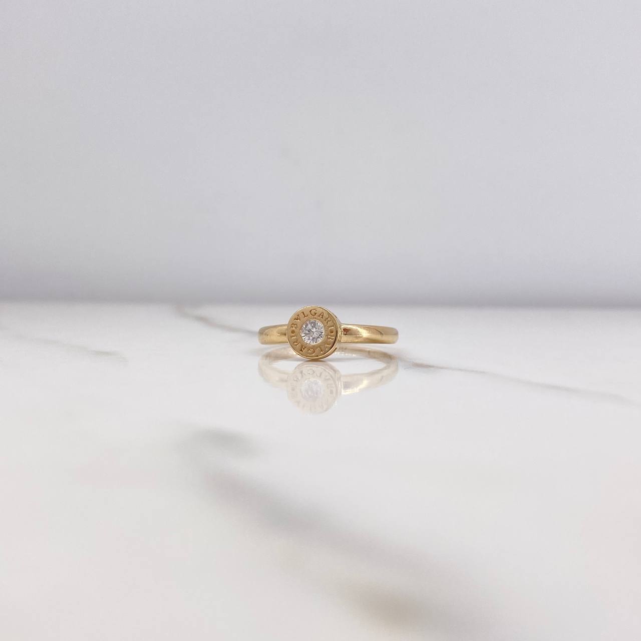 Anillo BV 1.6gr / T6 / Circon Blanco Oro Amarillo &