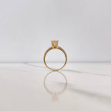 Anillo Solitario Corona 2.55gr / T6 / Circones Blancos Dos Oros Amarillo Blanco &