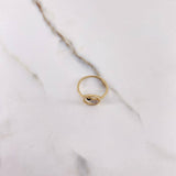 Anillo Aro Corazones 1.55gr / T5 1/2 / Circones Blancos Dos Oros Amarillo Blanco &