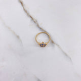 Anillo Corona 1.5gr / T5 1/4 / Circones Azules Blancos Oro Amarillo &