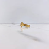 Anillo Tres Lineas 2.45gr / T5 1/2 / Circones Blancos Oro Amarillo &